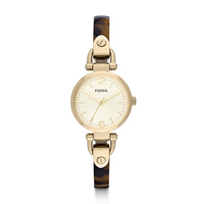 Georgia Orologio a Tre Lancette in Acciaio Inossidabile e Resina – Tartaruga