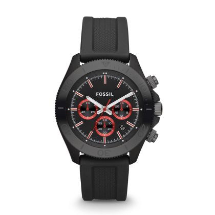 Orologio Cronografo Retro Traveler in Silicone - Nero