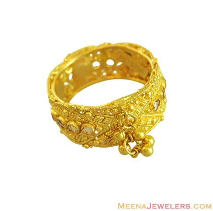 Anello largo in oro 22K da donna, bellissimo