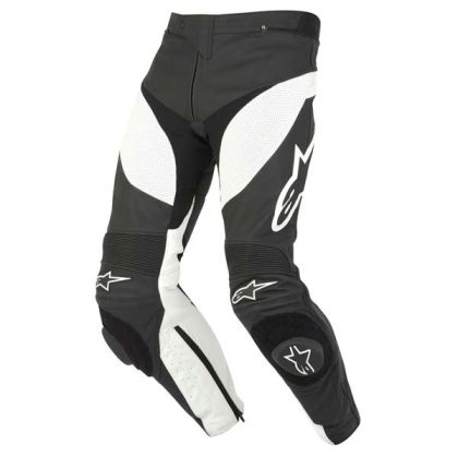 Pantaloni in Pelle Alpinestars Track - Nero/Bianco