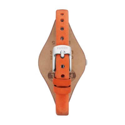 Orologio in Pelle a Tre Lancette Georgia - Arancione