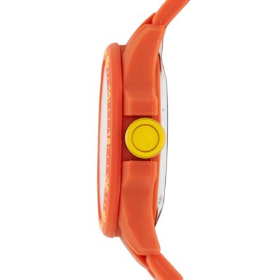 Decker Three Hand Silicone Watch - Arancione
