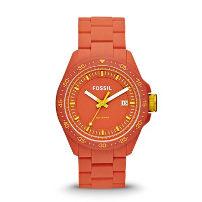 Decker Three Hand Silicone Watch - Arancione
