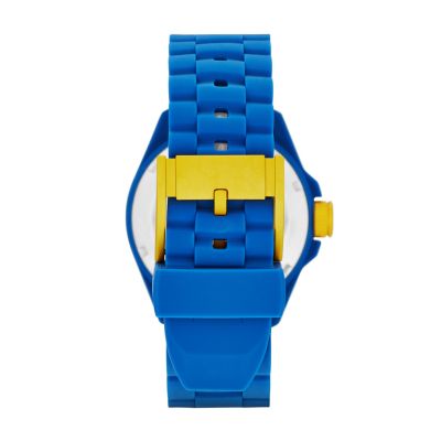Orologio Decker Tre Lancette in Silicone - Blu