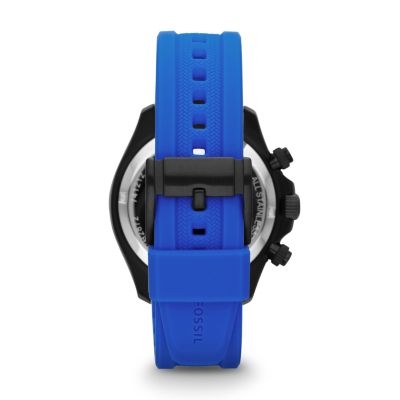 Orologio Cronografo con Cinturino in Silicone Retro Traveler - Blu