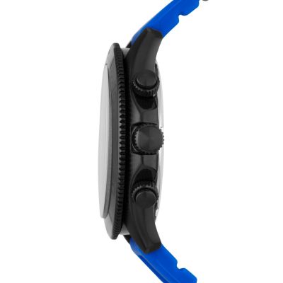 Orologio Cronografo con Cinturino in Silicone Retro Traveler - Blu