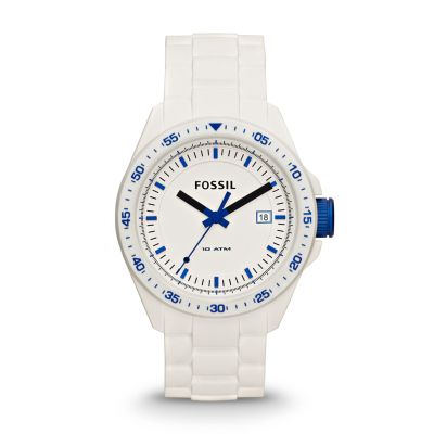 Orologio Decker Three Hand in Silicone - Bianco