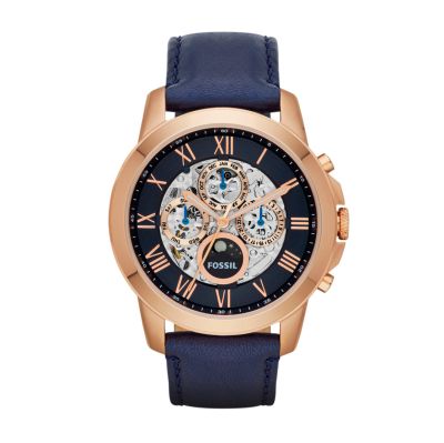 Orologio in pelle Grant - Blu