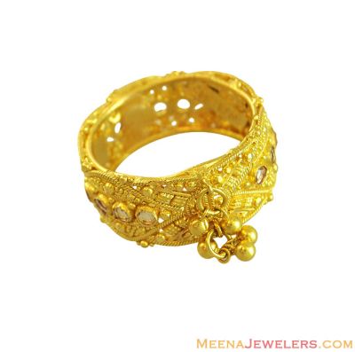 Anello largo in oro 22K da donna, bellissimo