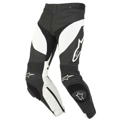 Pantaloni in Pelle Alpinestars Track - Nero/Bianco