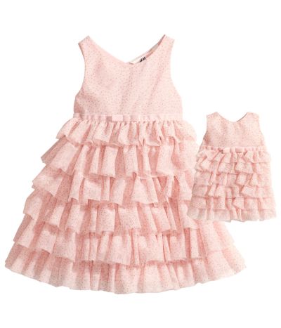 Vestito per bambina con annesso vestitino per bambola 