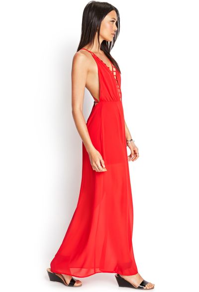 Vestito lungo rosso 