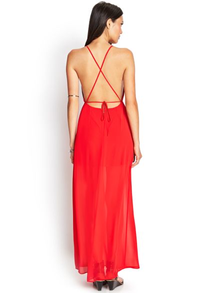 Vestito lungo rosso 