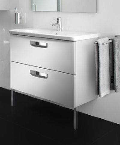 Armadio da bagno a due colori