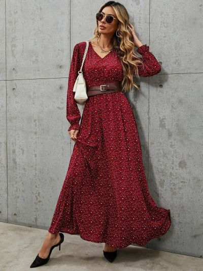 Vestito lungo rosso 