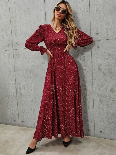 Vestito lungo rosso 
