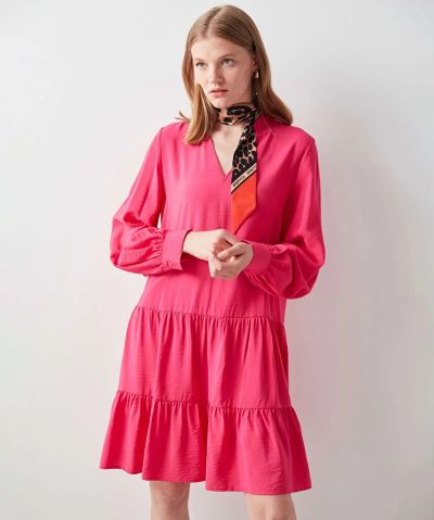 Vestito ampio rosa