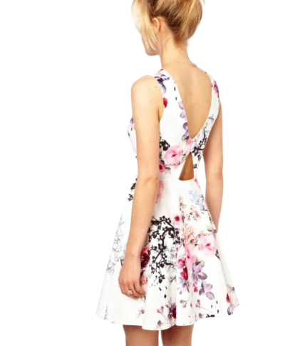Vestito con motivi floreali