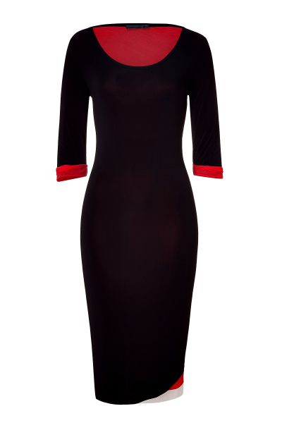 Vestito in nero e rosso