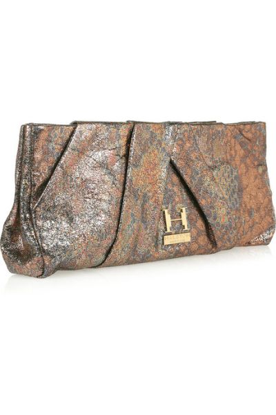 Borsa in pelle dorata